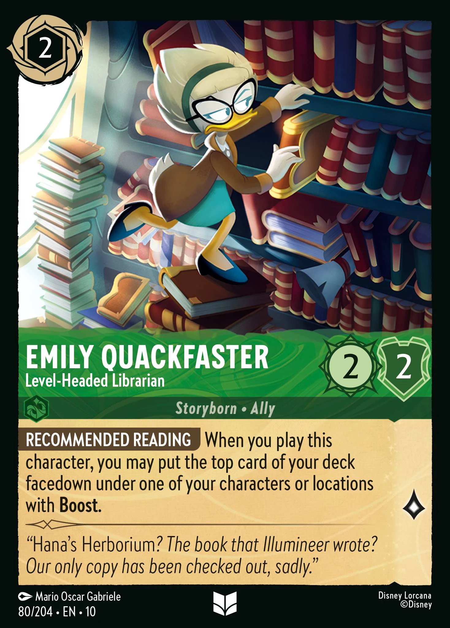 Emily Quackfaster - Level-Headed Librarian