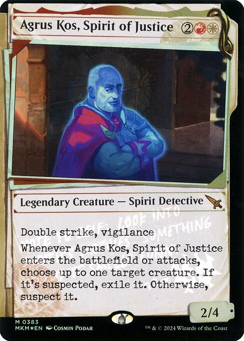 Agrus Kos, Spirit of Justice