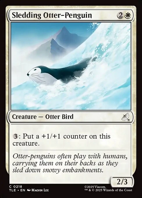 Sledding Otter-Penguin