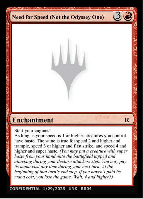 Need for Speed (Not the Odyssey One)