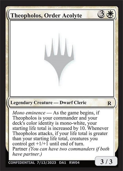 Theopholos, Order Acolyte