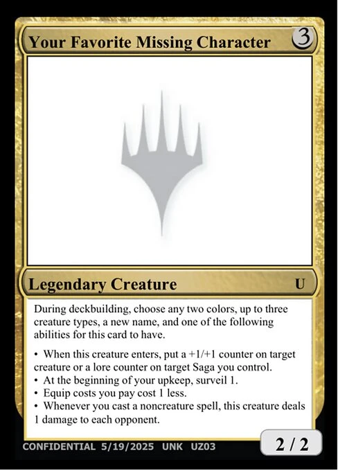 Your Favorite Missing Character