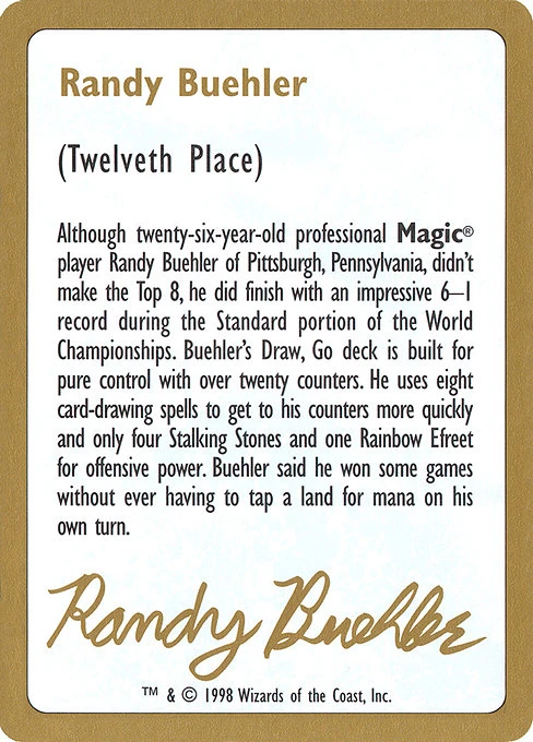 Randy Buehler Bio