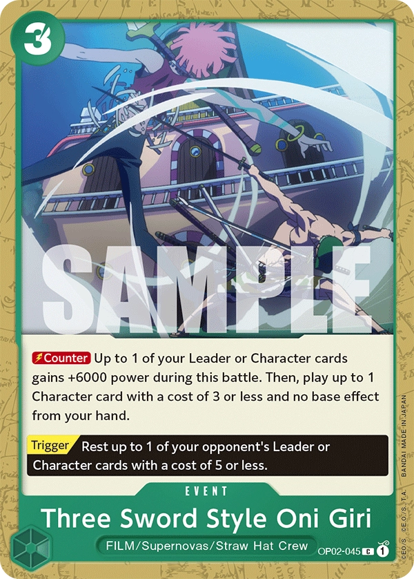 Three Sword Style Oni Giri